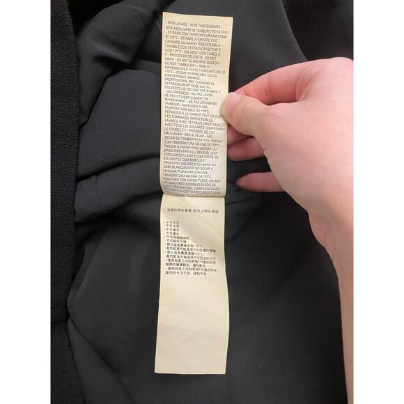 Armani Collezioni Black Wool Peplum Knee Length‎ Dress Size 8 - Picture 7 of 9